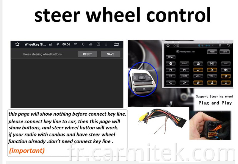 Radio stereo steering wheel control for Audi A4